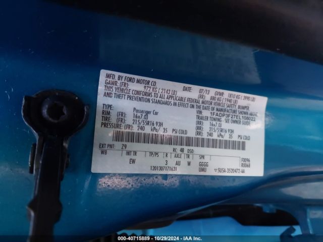 1FADP3F27EL108022 Ford FOCUS SE