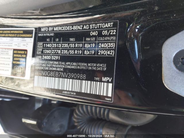 W1N0G8EB7NV390988 Mercedes-Benz Glc 300 4matic Suv