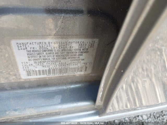 Nissan SENTRA S 2015 3N1AB7AP1FY366263 Image 9