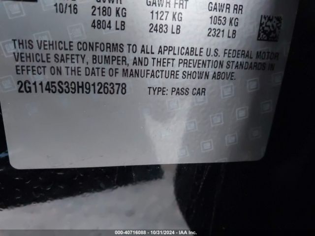 2G1145S39H9126378 Chevrolet IMPALA 2LZ