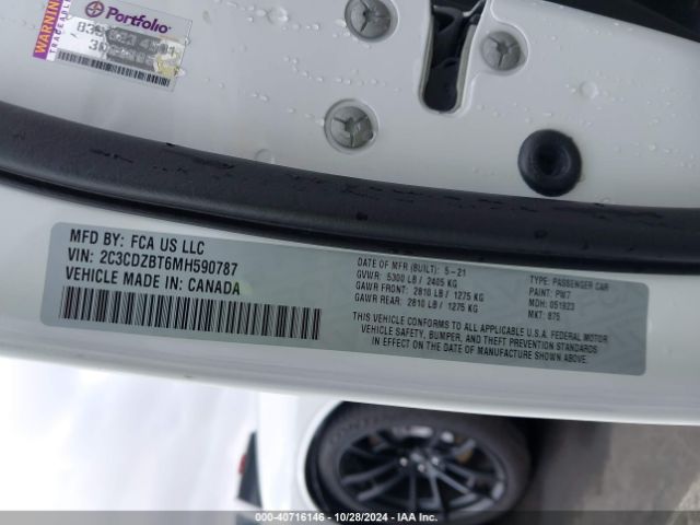 2C3CDZBT6MH590787 Dodge Challenger R/t