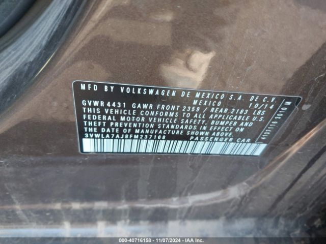 3VWLA7AJ8FM237168 Volkswagen Jetta 2.0l Tdi Se