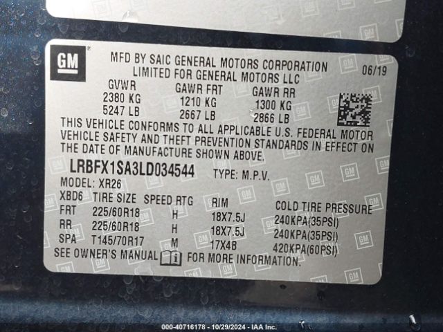LRBFX1SA3LD034544 Buick Envision Awd Preferred