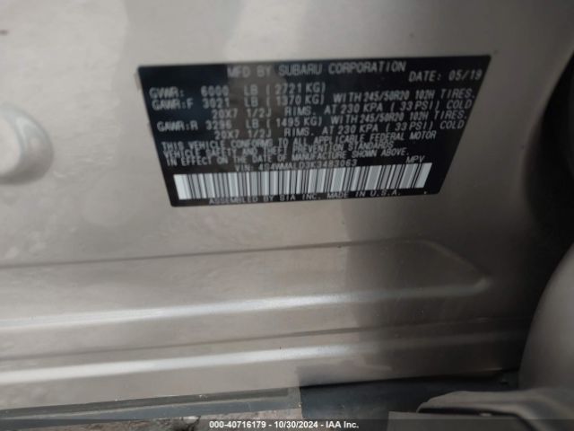 4S4WMALD3K3483063 Subaru Ascent Limited