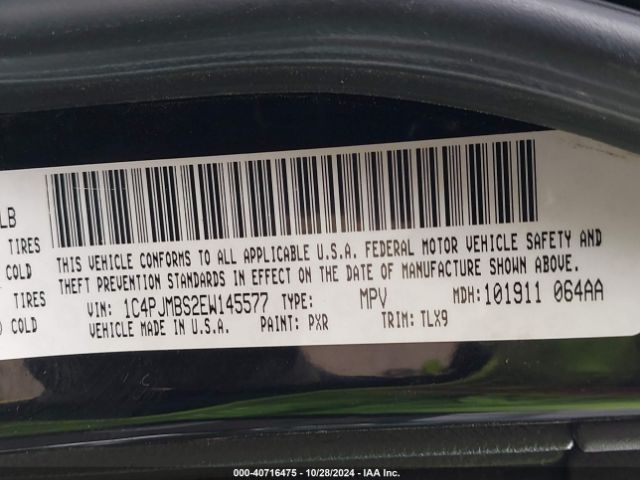 1C4PJMBS2EW145577 Jeep Cherokee Trailhawk