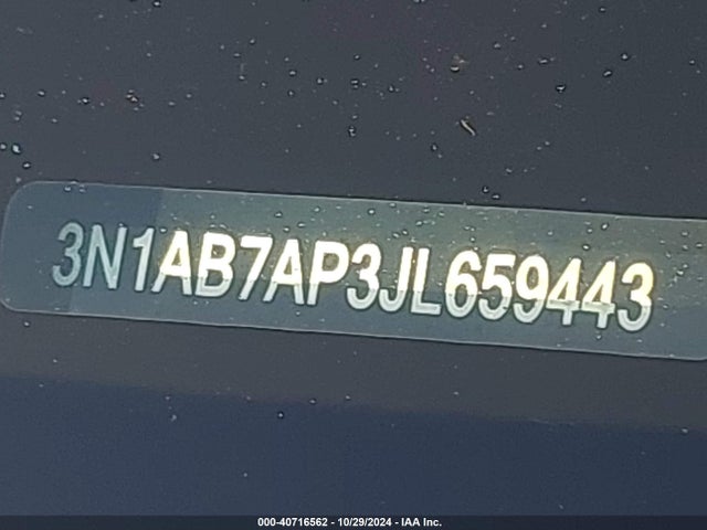 Nissan SENTRA SV 2018 3N1AB7AP3JL659443 Image 9