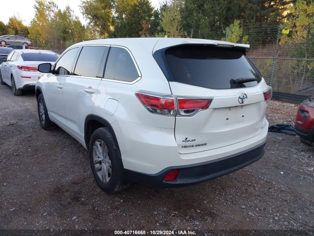 5TDZARFHXFS014192 Toyota Highlander Le