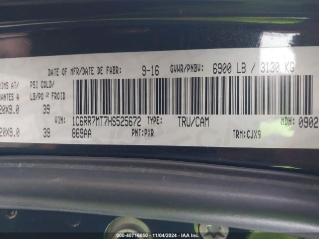 1C6RR7MT7HS525672 RAM 1500 Sport