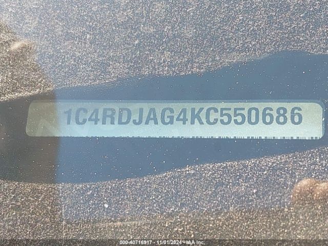 1C4RDJAG4KC550686 Dodge Durango Sxt Awd