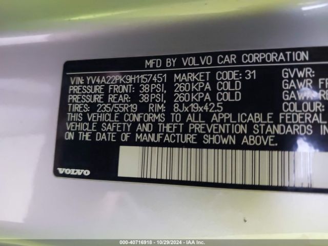 YV4A22PK9H1157451 Volvo Xc90 T6 Momentum