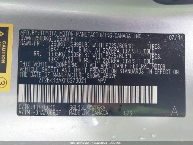 Lexus RX 350 2015 2T2BK1BAXFC273021 Image 9