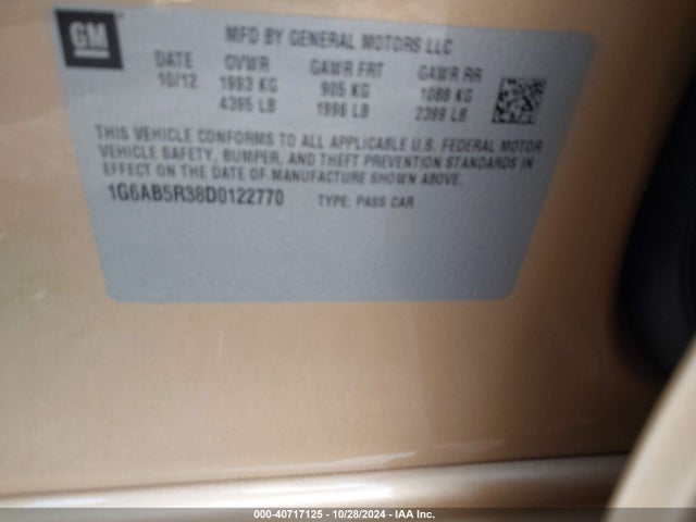 2013 CADILLAC ATS 1G6AB5R38D0122770 Photo 8