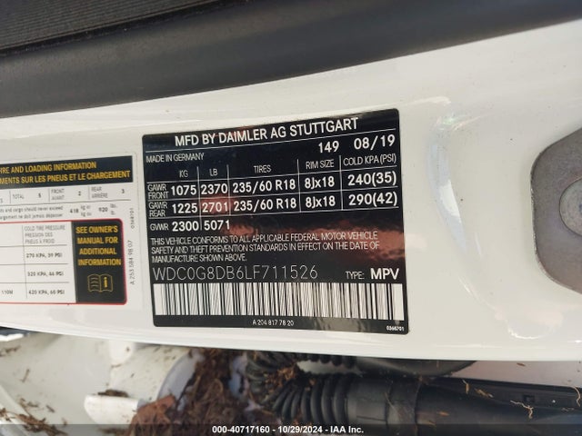 WDC0G8DB6LF711526 Mercedes-Benz GLC 300