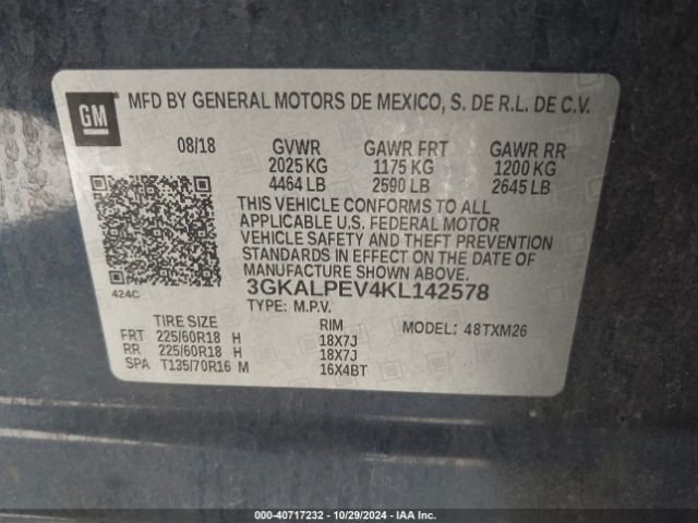 3GKALPEV4KL142578 GMC Terrain Slt