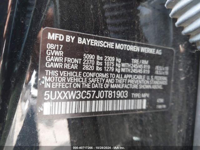 5UXXW3C57J0T81903 BMW X4 Xdrive28i