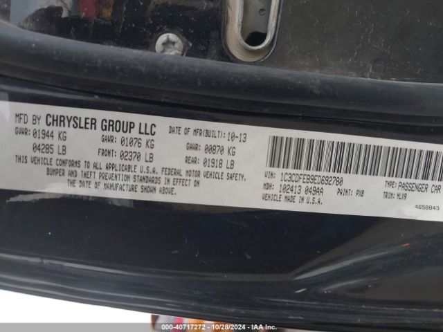 1C3CDFEB9ED692780 Dodge DART GT