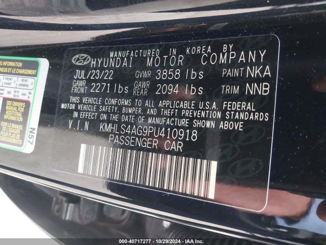 Hyundai ELANTRA SEL 2023 KMHLS4AG9PU410918 Image 9