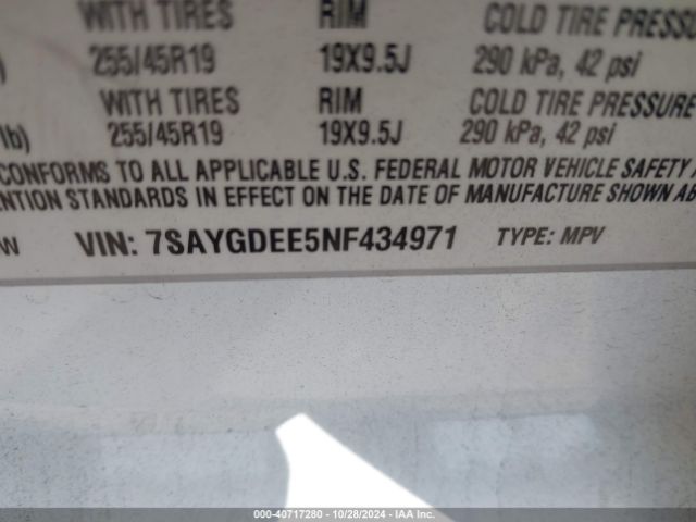 7SAYGDEE5NF434971 Tesla Model Y Long Range Dual Motor All-wheel Drive