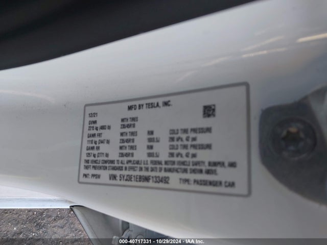 2022 TESLA MODEL 3 5YJ3E1EB9NF133492 Photo 8