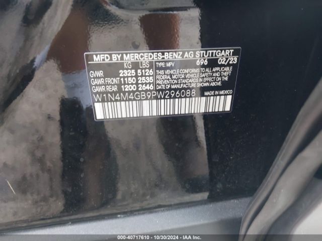 W1N4M4GB9PW296088 Mercedes-Benz GLB 250