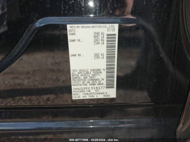 1N4AZ1CP9JC314177 Nissan LEAF S