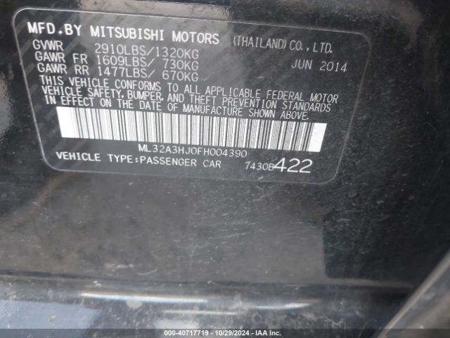 ML32A3HJ0FH004390 Mitsubishi Mirage De/rf