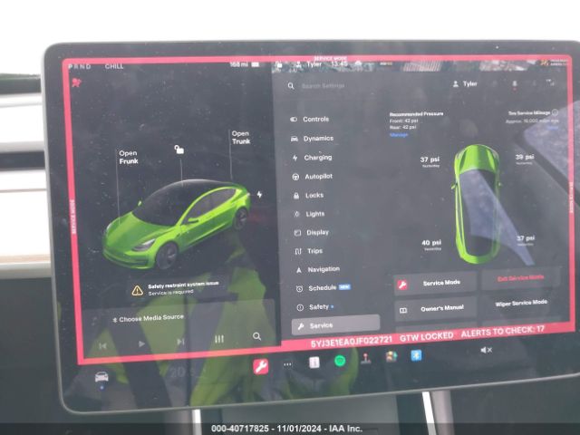 5YJ3E1EA0JF022721 Tesla Model 3 Long Range/mid Range