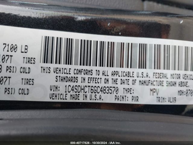 1C4SDHCT6GC483570 Dodge Durango R/t