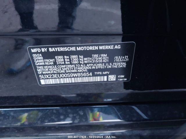 5UX23EU00S9W85654 BMW X5 Xdrive40i