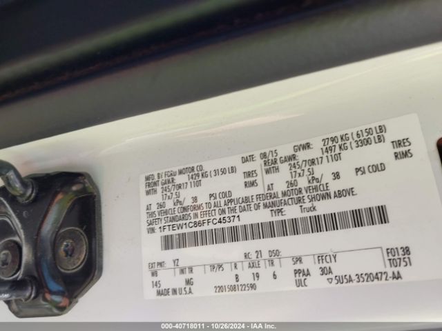 1FTEW1C86FFC45371 Ford F-150 Xlt