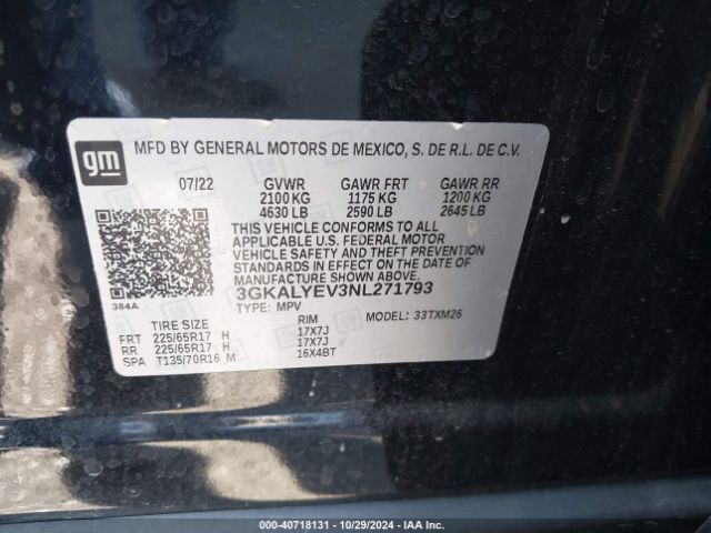 3GKALYEV3NL271793 GMC Terrain Awd At4