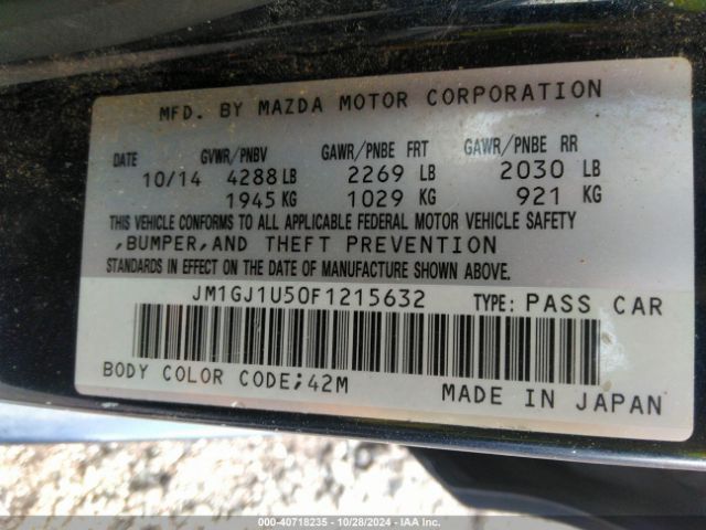 JM1GJ1U50F1215632 Mazda Mazda6 I Sport