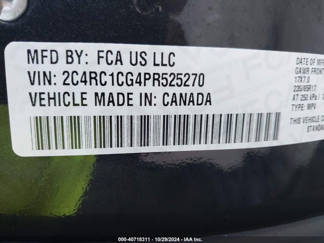 2C4RC1CG4PR525270 Chrysler Voyager Lx