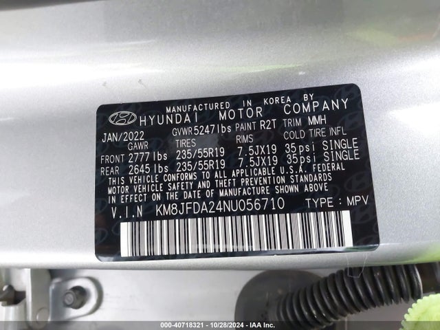 KM8JFDA24NU056710 Hyundai Tucson Plug-in Hybrid Limited