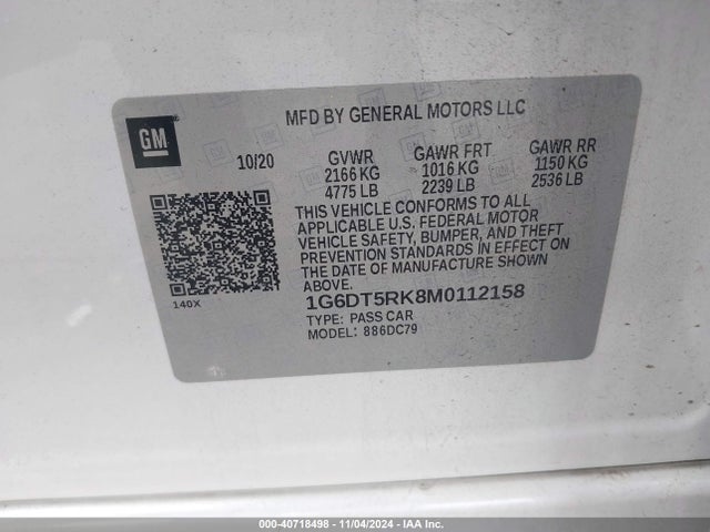 2021 CADILLAC CT5 1G6DT5RK8M0112158 Photo 8