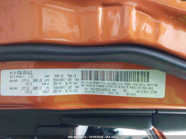 1C4PJMBS2FW659219 Jeep Cherokee Trailhawk