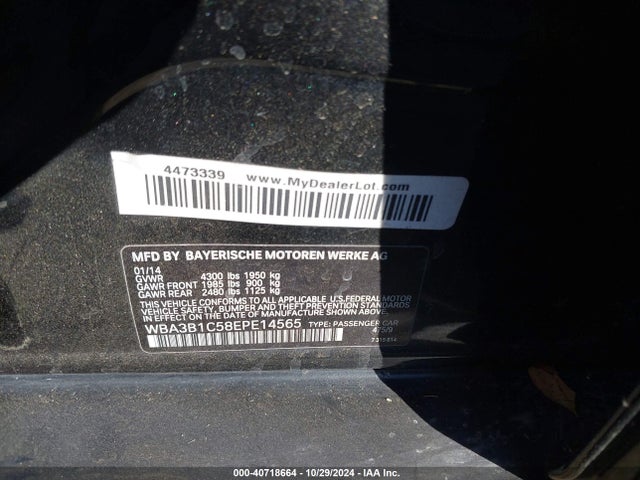 WBA3B1C58EPE14565 BMW 320i