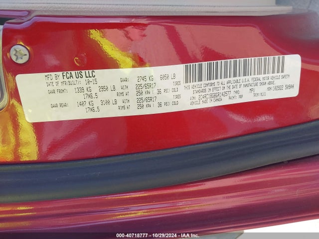 2C4RC1BG8GR142577 Chrysler Town & Country Touring