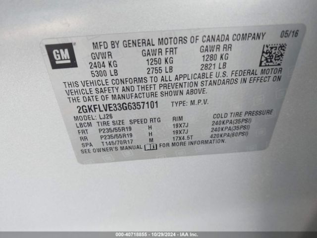 2GKFLVE33G6357101 GMC Terrain Denali