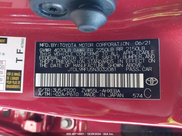 Toyota Prius Le Awd-e 2022 JTDL9MFU5N3032081 Image 9
