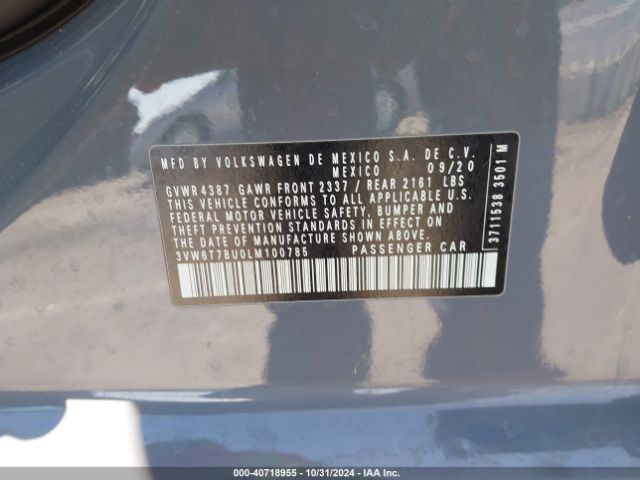 3VW6T7BU0LM100785 Volkswagen Jetta Gli 2.0t Autobahn/2.0t S