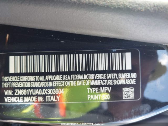 ZN661YUA0JX303604 Maserati LEVANTE S