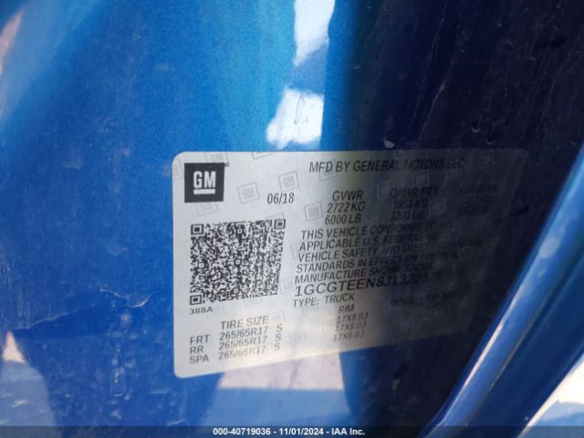 1GCGTEEN8J1322579 Chevrolet Colorado Zr2