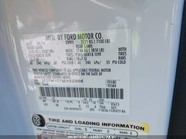 Ford F-150 FX2 2014 1FTFW1CT8EKE23005 Image 9