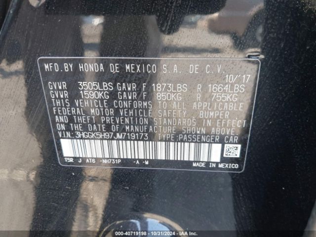 3HGGK5H97JM719173 Honda Fit Ex-l