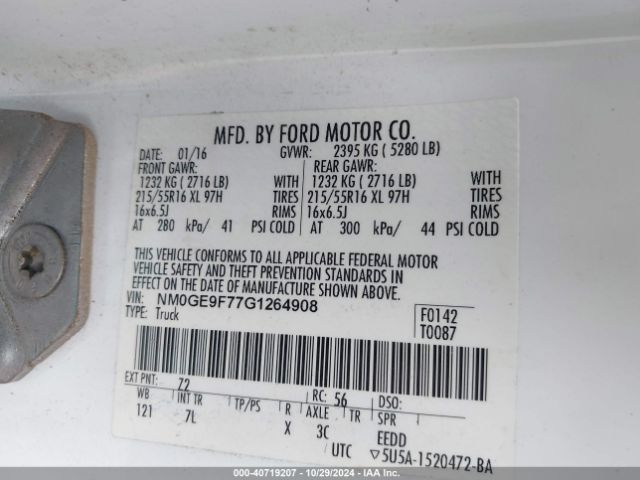 NM0GE9F77G1264908 Ford Transit Connect Xlt