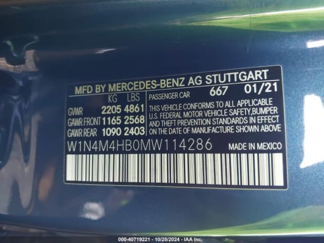 W1N4M4HB0MW114286 Mercedes-Benz Glb 250 4matic