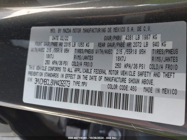 3MVDMBCL8NM409373 Mazda Cx-30 Preferred