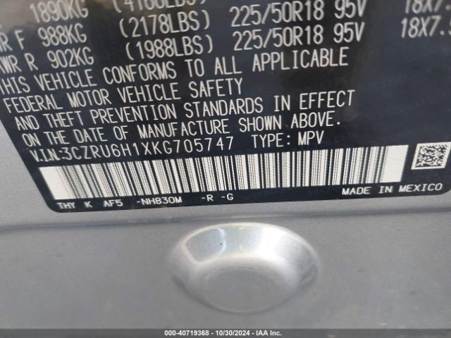 3CZRU6H1XKG705747 Honda HR-V SPORT