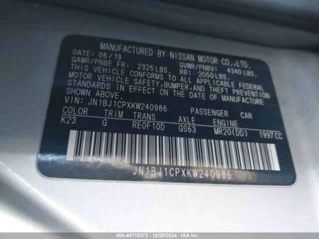 JN1BJ1CPXKW240986 Nissan Rogue Sport S